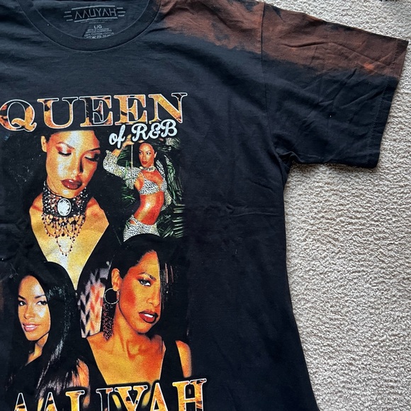 AALIYAH THE QUEEN OF R&B RAP HIP HOP T SHIRTS Shirt Tee Short Sleeve Graphic L - Picture 5 of 8